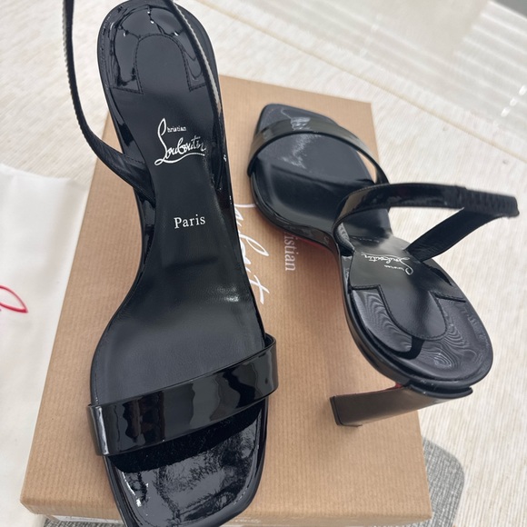 Christian Louboutin Black and Red Platform Sandals - Picture 5 of 5